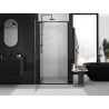 Mexen Exo sprchové dvere otváracie 75 cm, transparentné, čierne - 8181-075-000-70-00
