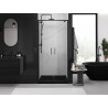 Mexen Exo-BR Duo dvojité sprchové dvere, 100 cm, priehľadné, čierne - 8182-100-000-70-00