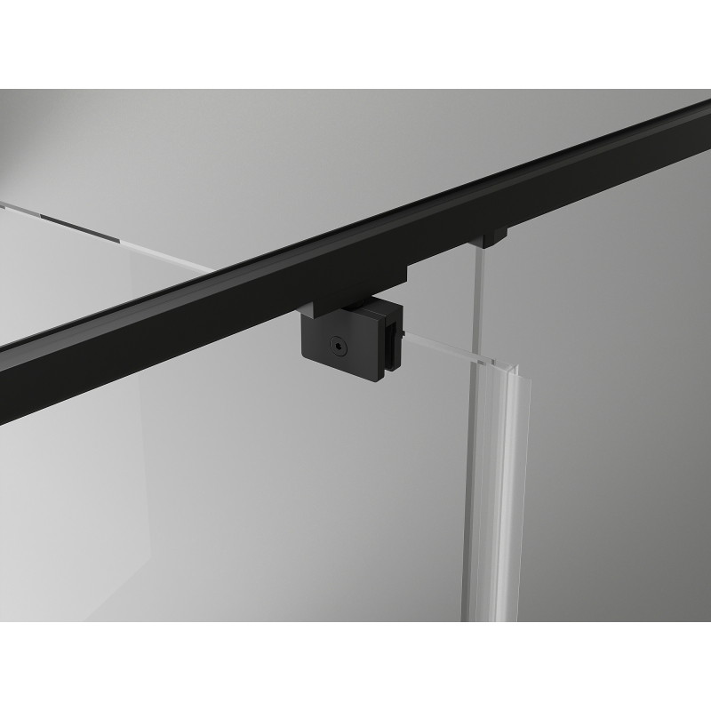 Mexen Exo-BR Duo dvojité sprchové dvere 80 cm, priehľadné, čierne - 8182-080-000-70-00