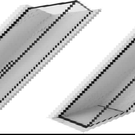 Mexen Exo sprchovací kút otvárací 75 x 75 cm, transparentný, čierny - 817-075-075-70-00