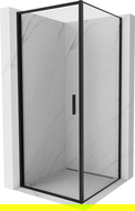 Mexen Exo sprchový kút otvárací 80 x 80 cm, transparentný, čierny - 817-080-080-70-00