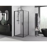 Mexen Exo-B sklopná sprchová kabína 80 x 80 cm, priehľadná, čierna - 817-080-080-70-00