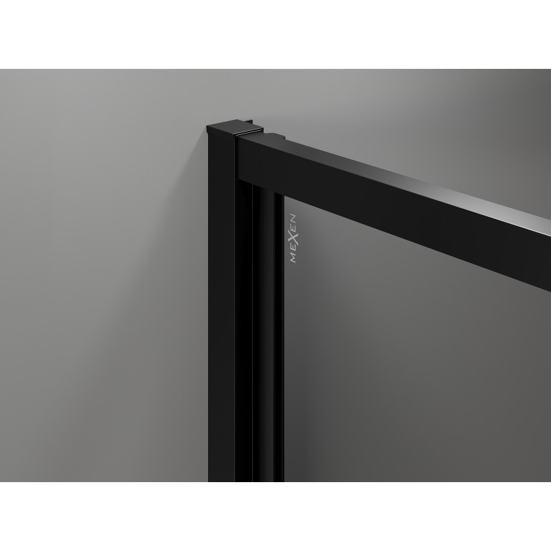 Mexen Exo-B sprchová kabína skladacia 90 x 70 cm, transparentná, čierna - 817-090-070-70-00