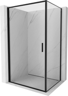 Mexen Exo-B otváracia sprchová kabína 85 x 80 cm, transparentná, čierna - 817-085-080-70-00