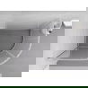 Mexen Exo sprchový kút polkruhový asymetrický posuvný 90 x 80 cm, transparentný, chróm - 8132-090-080-01-00