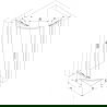 Mexen Exo sprchový kút polkruhový asymetrický posuvný 90 x 80 cm, transparentný, chróm - 8132-090-080-01-00