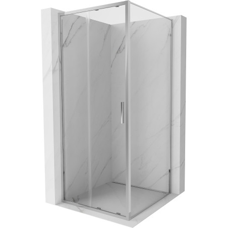 Mexen Exo-S posuvná sprchová kabína 90 x 90 cm, priehľadná, chróm - 8151-090-090-01-00