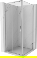 Mexen Exo sprchovací kút posuvný 90 x 90 cm, transparentný, chróm - 8151-090-090-01-00