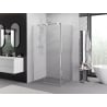 Mexen Exo sprchová kabína s otváracími dvierkami 110 x 75 cm, priehľadná, chróm - 819-110-075-01-00