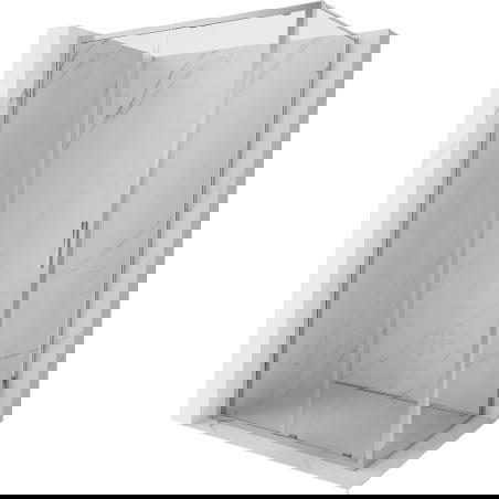 Mexen Exo sprchový kút posuvný 100 x 70 cm, transparentný, chróm - 8151-100-070-01-00