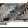 Mexen Lima skladacia sprchová kabína 100 x 90 cm, transparentná, čierna + vanička Flat, čierna - 856-100-090-70-00-4070B