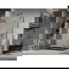 Mexen Lima skladacia sprchová kabína 100 x 90 cm, transparentná, čierna + vanička Flat, čierna - 856-100-090-70-00-4070B