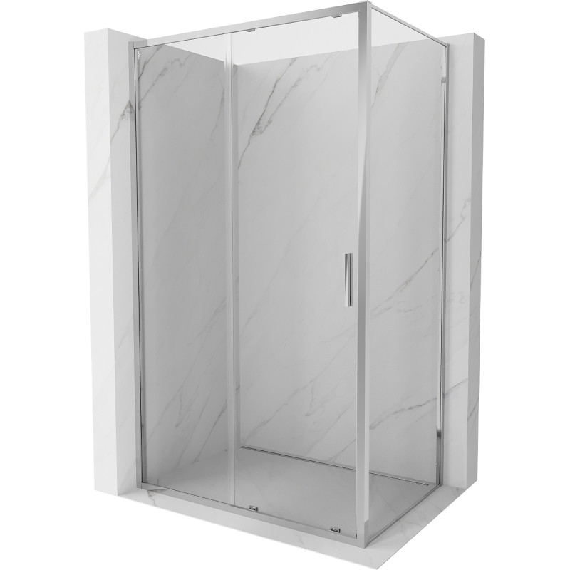 Mexen Exo-S posuvná sprchová kabína 90 x 75 cm, transparentná, chrómová - 8151-090-075-01-00