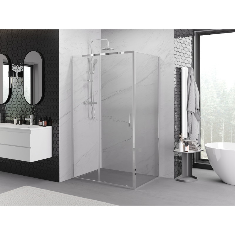 Mexen Exo-S posuvná sprchová kabína 100 x 75 cm, transparentná, chróm - 8151-100-075-01-00