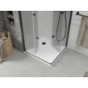Mexen Lima Duo skladacia sprchová kabína 90 x 90 cm, priehľadná, čierna + plochá vanička - 856-090-090-70-02-4010B