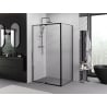 Mexen Exo sprchovací kút s otváracími dverami 120 x 70 cm, priehľadný, čierny - 819-120-070-70-00