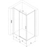 Mexen Exo sprchovací kút s otváracími dverami 120 x 70 cm, priehľadný, čierny - 819-120-070-70-00