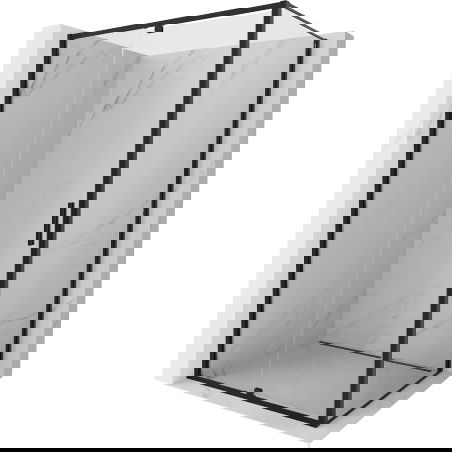 Mexen Exo sprchová kabína otočná 135 x 70 cm, transparentná, čierna - 819-135-070-70-00