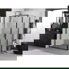 Mexen Exo sprchovací kút 135 x 80 cm, transparentný, čierny - 819-135-080-70-00