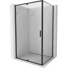 Mexen Exo-R sprchovací kút s dverami 155 x 90 cm, transparentný, čierny - 819-155-090-70-00