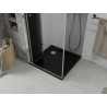 Mexen Lima skladací sprchovací kút 90 x 90 cm, grafit, chróm + vanička Flat, čierna - 856-090-090-01-40-4070