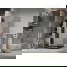 Mexen Lima skladacia sprchová kabína 90 x 90 cm, grafit, chróm + vanička Flat, čierna - 856-090-090-01-40-4070