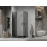 Mexen Lima skladací sprchový kút 90 x 120 cm, grafit, chróm + vanička Flat, čierny - 856-090-120-01-40-4070