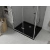 Mexen Lima skladací sprchový kút 90 x 120 cm, grafit, chróm + vanička Flat, čierny - 856-090-120-01-40-4070