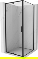 Mexen Exo sprchový kút s výklopnými dvermi 95 x 95 cm, transparentný, čierny - 819-095-095-70-00