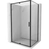 Mexen Exo sprchová kabína s otváracími dverami 100 x 95 cm, transparentná, čierna - 819-100-095-70-00
