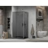 Mexen Lima skladací sprchový kút 90 x 120 cm, grafit, chróm + vanička Flat, čierny - 856-090-120-01-40-4070