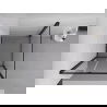 Mexen Exo sprchový kút s výklopnými dvermi 95 x 95 cm, transparentný, čierny - 819-095-095-70-00