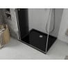 Mexen Lima skladací sprchový kút 90 x 120 cm, grafit, chróm + vanička Flat, čierny - 856-090-120-01-40-4070
