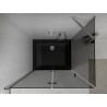 Mexen Lima skladací sprchový kút 90 x 120 cm, grafit, chróm + vanička Flat, čierny - 856-090-120-01-40-4070