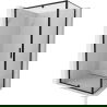 Mexen Exo sprchový kút otvárací 130 x 95 cm, transparentný, čierny - 819-130-095-70-00