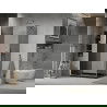 Mexen Lima skladacia sprchová kabína 100 x 80 cm, grafit, chróm + vanička Flat, čierna - 856-100-080-01-40-4070