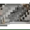 Mexen Lima skladacia sprchová kabína 100 x 80 cm, grafit, chróm + vanička Flat, čierna - 856-100-080-01-40-4070