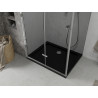 Mexen Lima skladacia sprchová kabína 100 x 90 cm, grafit, chróm + sprchová vanička Flat, čierna - 856-100-090-01-40-4070