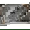 Mexen Lima skladacia sprchová kabína 100 x 90 cm, grafit, chróm + vanička Flat, čierna - 856-100-090-01-40-4070