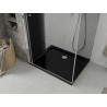 Mexen Lima skladacia sprchová kabína 100 x 90 cm, grafit, chróm + sprchová vanička Flat, čierna - 856-100-090-01-40-4070