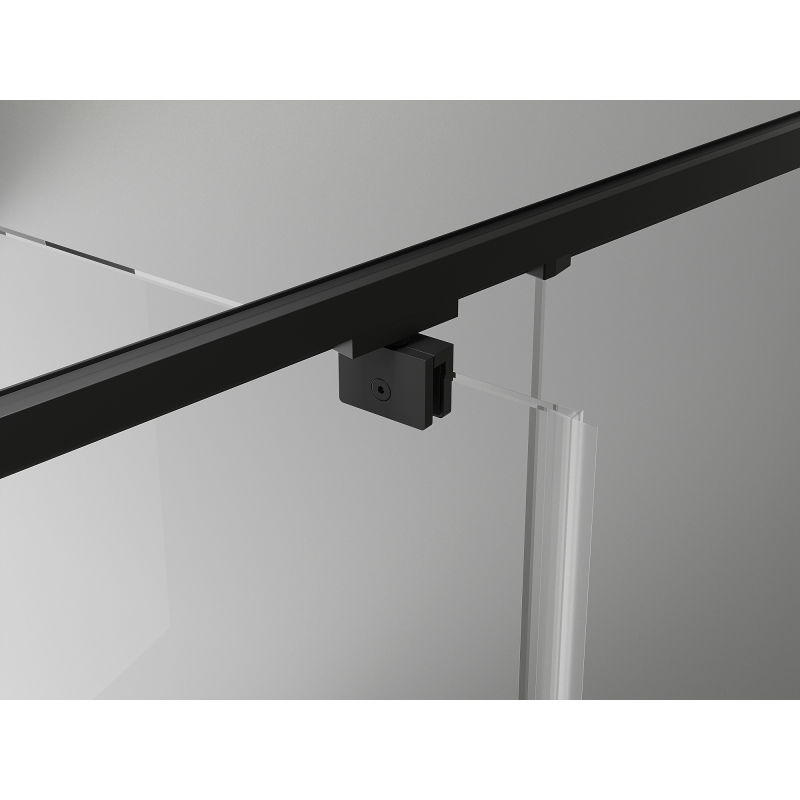 Mexen Exo sprchový kút s otváracími dverami 155 x 100 cm, priehľadný, čierny - 819-155-100-70-00