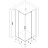 Mexen Exo-R Duo štvorcová sprchová kabína otváracia 70 x 70 cm, transparentná, chróm - 8110-070-070-01-00