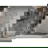 Mexen Lima skladacia sprchová kabína 80 x 120 cm, transparentná, chróm + vanička Flat, čierna - 856-080-120-01-00-4070