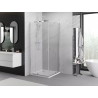 Mexen Exo-R Duo štvorcový sprchový kút s veľkosťou 80 x 80 cm, transparentný, chróm - 8110-080-080-01-00