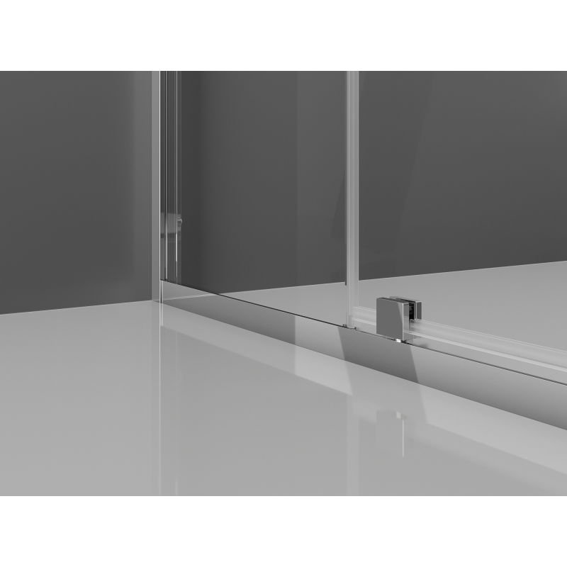 Mexen Exo štvorcová sprchová kabína s otváracími dverami 80 x 80 cm, priehľadná, chróm - 8110-080-080-01-00