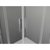 Mexen Exo-R Duo štvorcový sprchový kút s vyklápacími dverami 100 x 100 cm, priehľadný, chróm - 8110-100-100-01-00