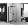 Mexen Exo-R Duo štvorcový sprchový kút s otváravými dverami 70 x 70 cm, transparentný, čierny - 8110-070-070-70-00