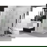 Mexen Exo štvorcový sprchovací kút s posuvnými dverami 100 x 100 cm, transparentný, chróm - 8111-100-100-01-00