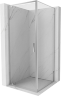 Mexen Exo-BR otváracia sprchová kabína 70 x 70 cm, transparentná, chrómová - 8181-070-070-01-00