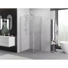 Mexen Exo-BR otváracia sprchová kabína 70 x 70 cm, transparentná, chrómová - 8181-070-070-01-00
